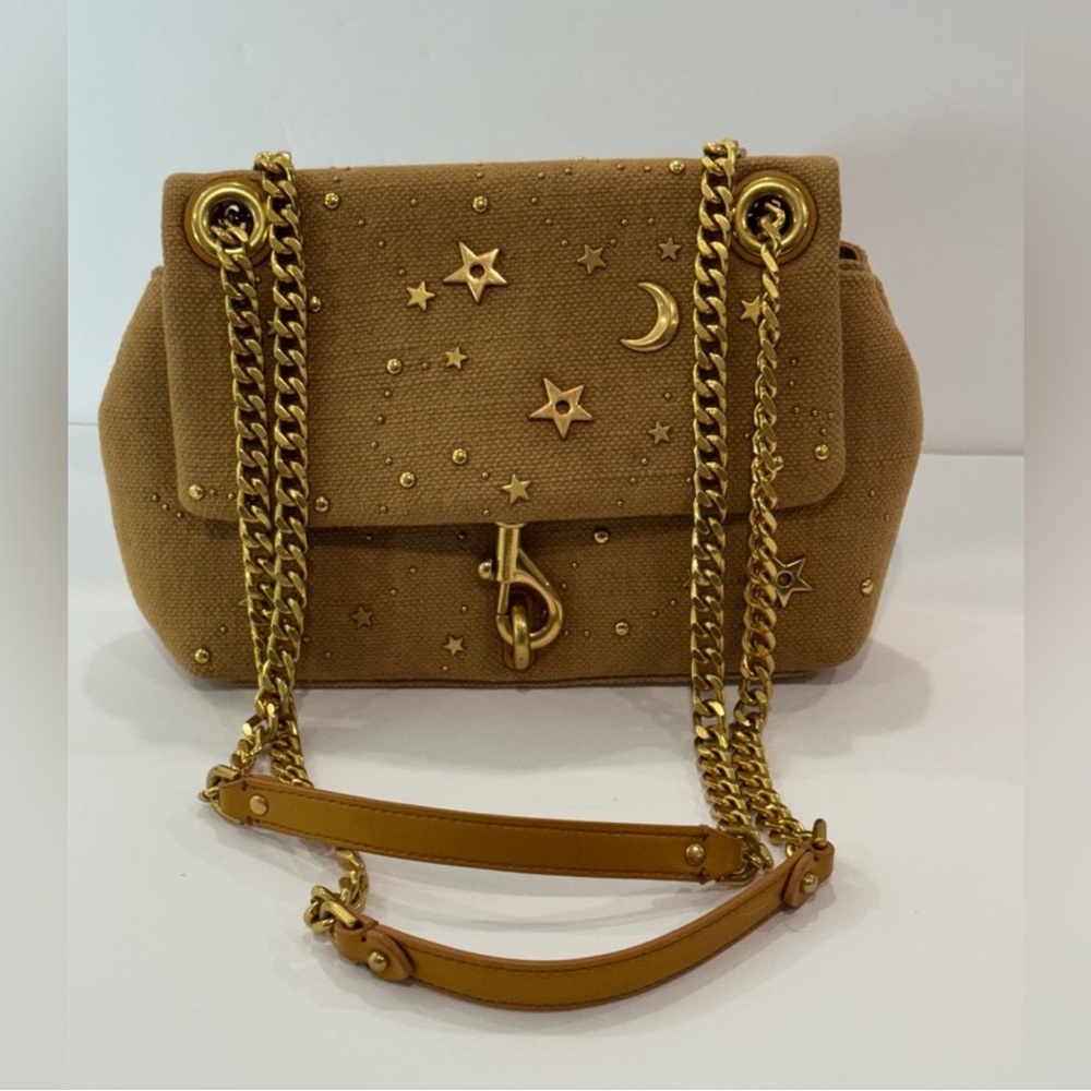 Rebecca Minkoff Edie Crossbody with Celestial Studs Moon Stars Chain Strap